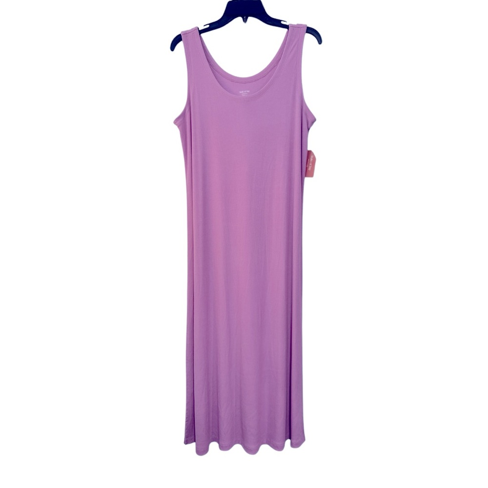 State of the day Pink Striped Sleeveless Intimates Ribbed Maxi Lounge - Picture 3 of 5